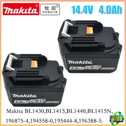 Original Makita 4000mAh 14.4V Rechargeable Li-ion Battery For Makita 14V Power Tools 4.0Ah Batteries BL1460 BL1430 1415 194066-1