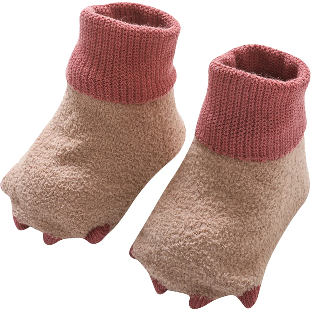 1 Pair Baby Socks Winter Warm Baby Socks Toddler Anti-skid Floor Socks Grip Socks baby socks 6-12 months