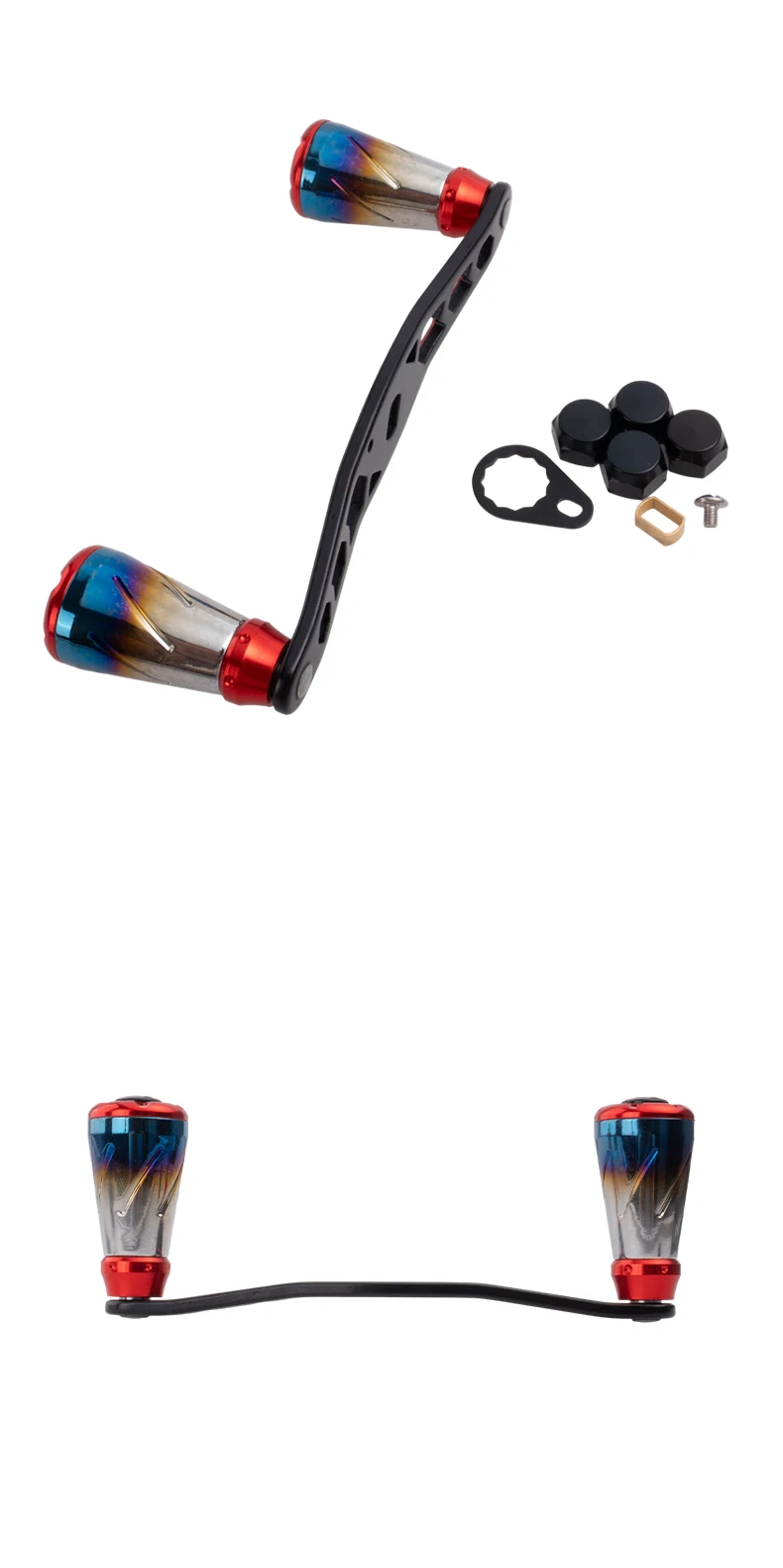 DEUKIO Baitcasting-Kurbelgriff, Ersatzgriff aus Aluminiumlegierung für S/D/A Angelrollen-Modifikation – Detail 8