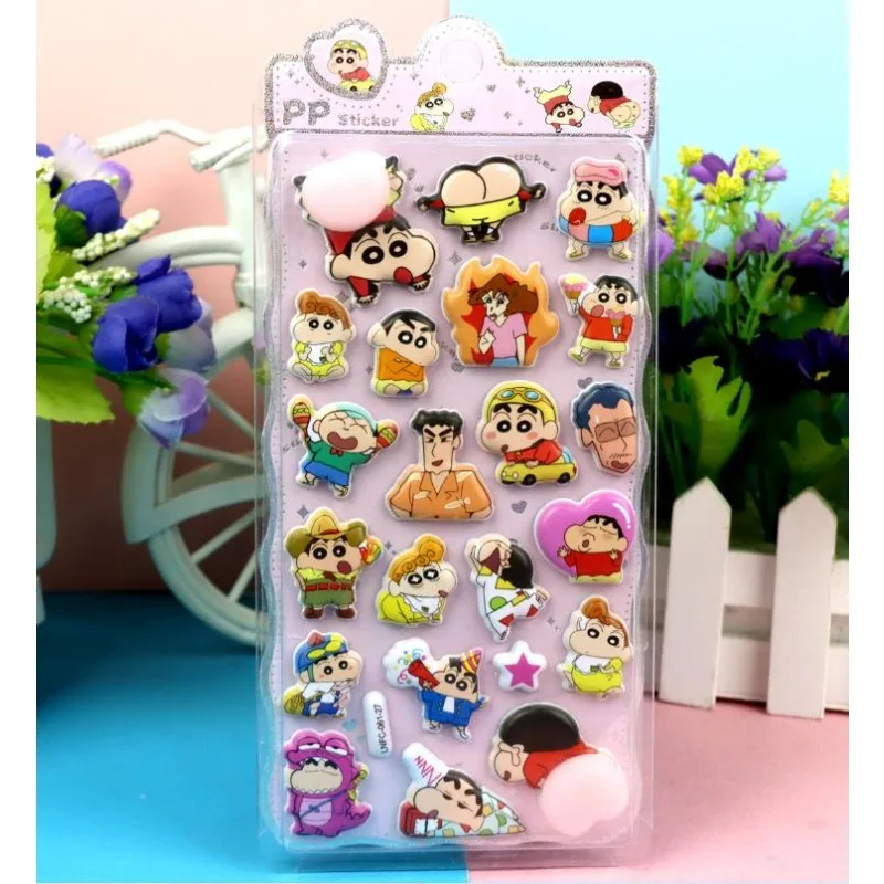 &New Hot Thickened soft and cute butt pinchable stress relief sticker, children's cartoon Crayon Shin-chan decorative stickers!