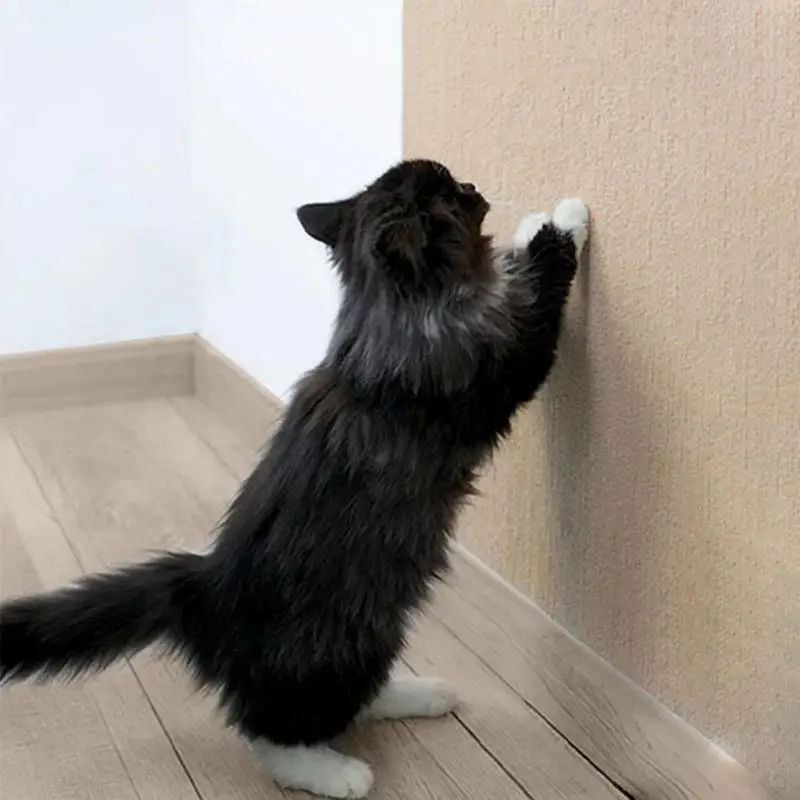 Cat Scratch Rug Self-Adhesive Trimmable Cat Mat Cat Scratching Pad Flat Cat Scratcher Easy Pad Replacement For Cat Tree Shelves