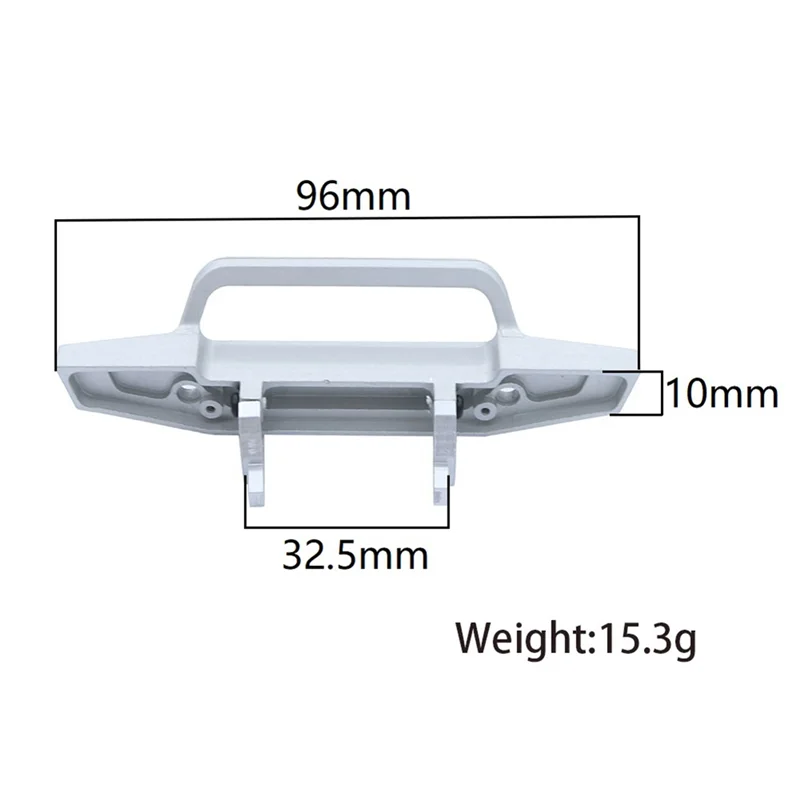 Metal Front and Rear Bumper 9734 for Traxxas TRX4M TRX-4M 1/18 RC Crawler Car Upgrade Parts OP Accessories,Red