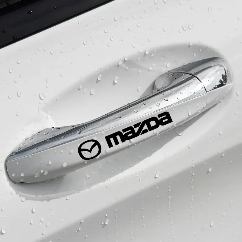 4 قطعة مقبض باب السيارة ملصق سيارة شارة الجسم ملصق مائي لمازدا 3 Bk 6 G Gh Cx3 6 Gj 626 Demio 323 Cx-5 Cx-7 Cx9 Cx8 Cx30 Mx-5 RX8