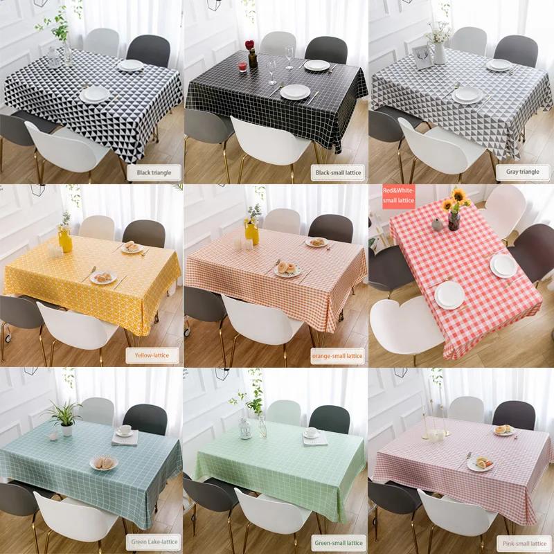 Woven Table Cloth PVC Waterproof Oilproof Dining Tablecloth Kitchen Decorative Rectangular Coffee Cuisine Party Table Cover Map