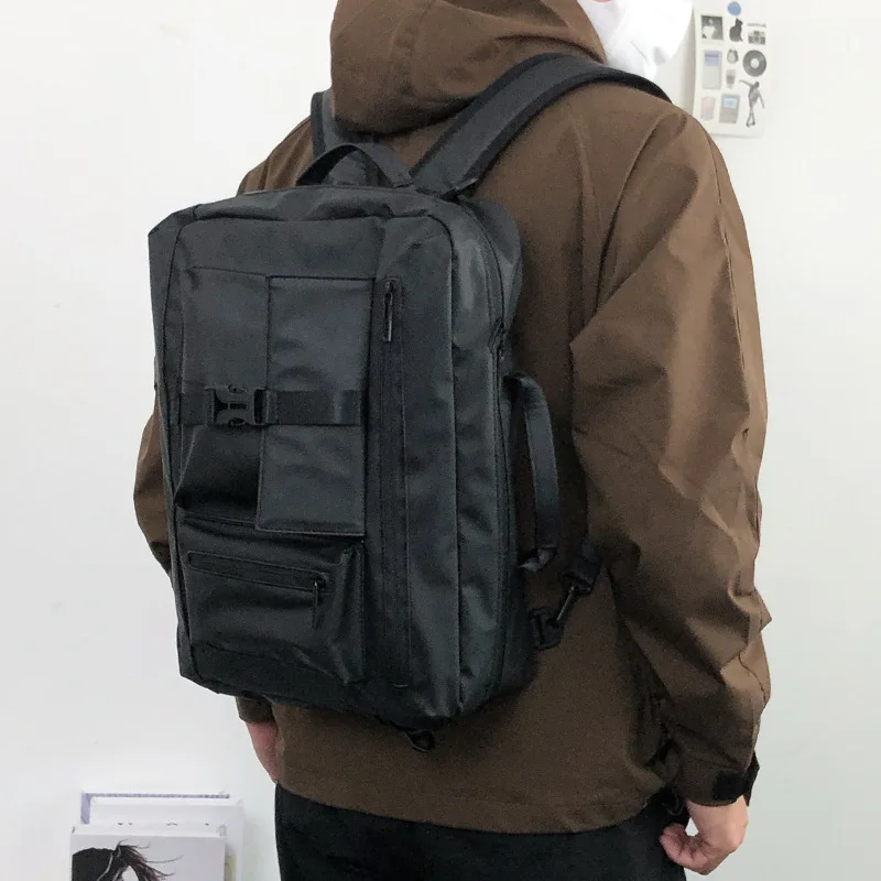 Streetwear Style Nylon Men Shoulder Bag Large Capacity Nylon Travel Crossbody Bags Casual Commuter School Men Laptop Backpack 가방