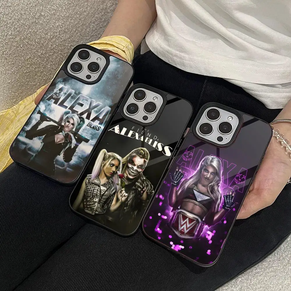 Coque de téléphone A-Alexa B-Bliss pour iPhone 17 16 15 14 Air 13 12 11 Pro Max Mini Plus – Étui de protection PC+TPU
