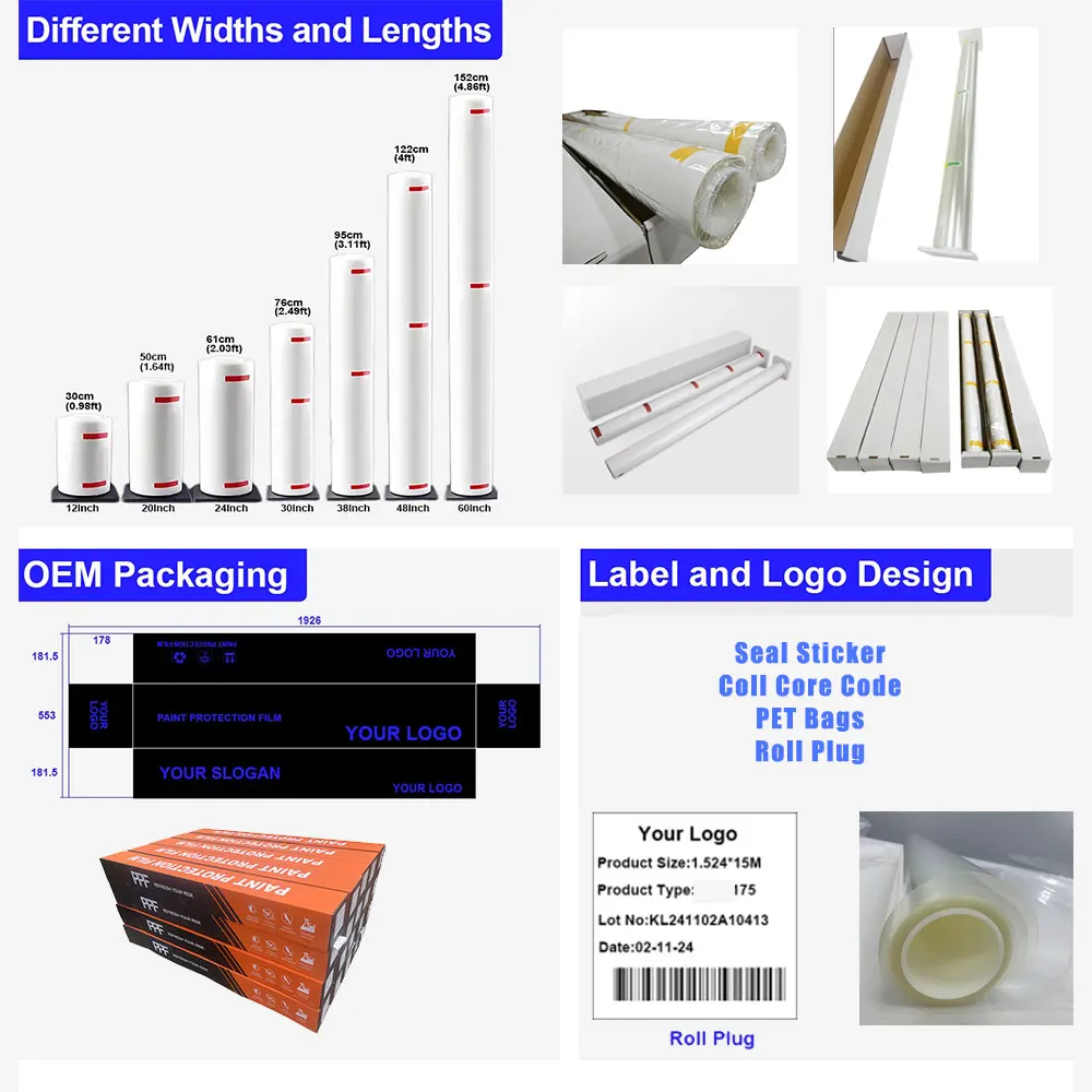 High Quality Color Change Ppf 7.5mil  Wrap Film Easy to Install Anti Scratch PPF Paint Protection for Car