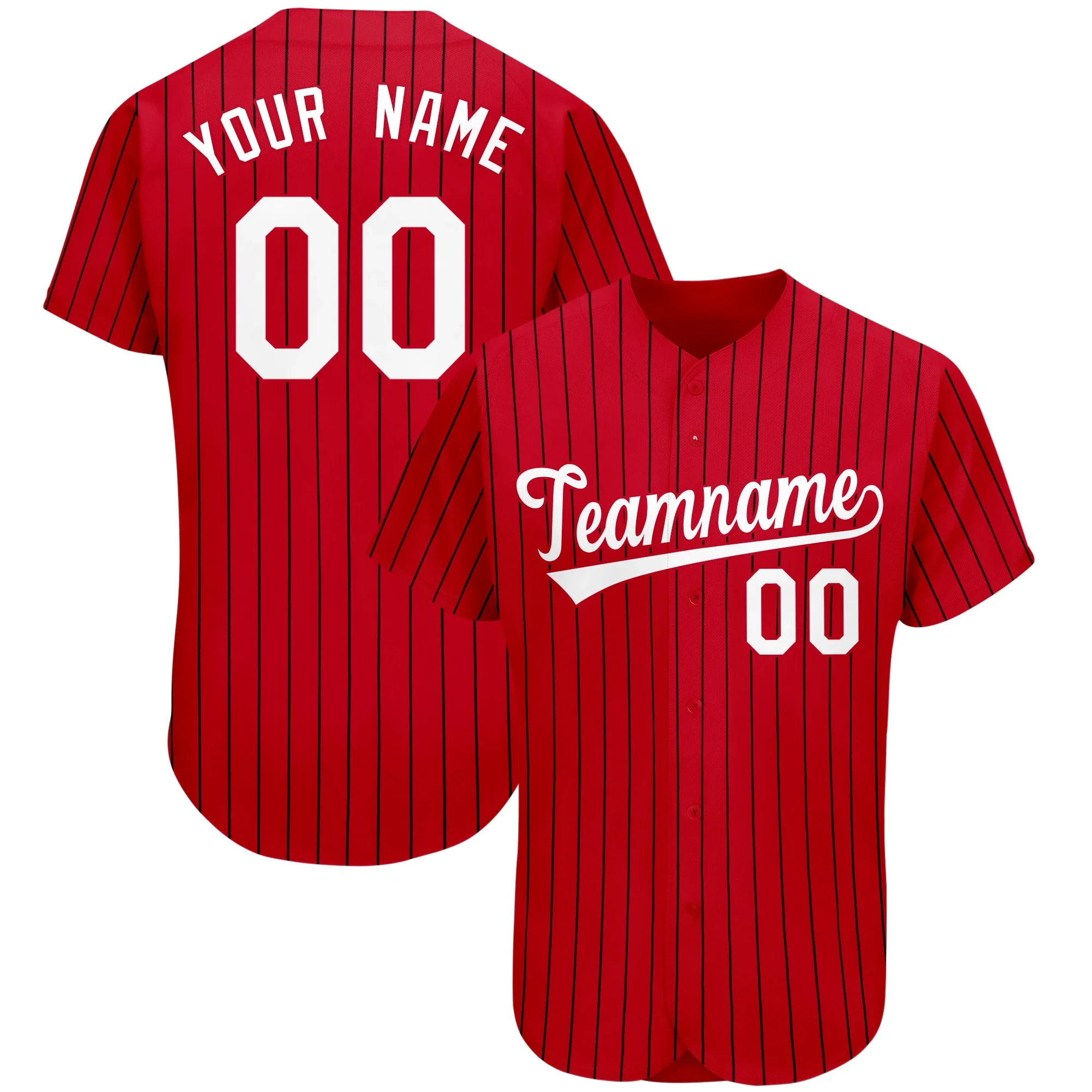 Classic Vertical Stripes Baseball Jersey Custom Print Name Number Any Color Baseball Shirt Professional Baseball Team Club Men