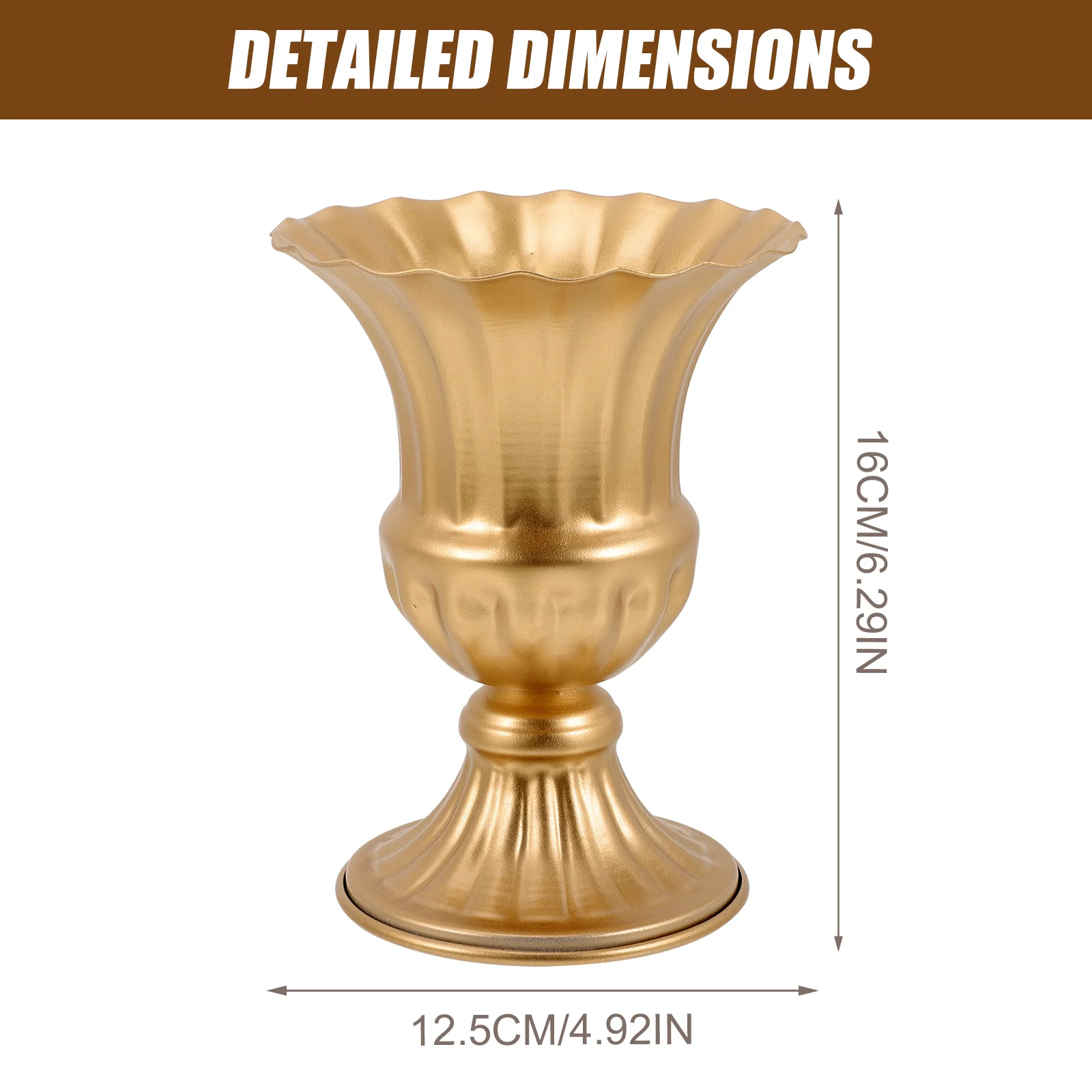 

2Pcs Exquisite Cemetery Vase Iron Flower Pot Stable Base Long-Lasting Decoration for Graves Parties Celebrations