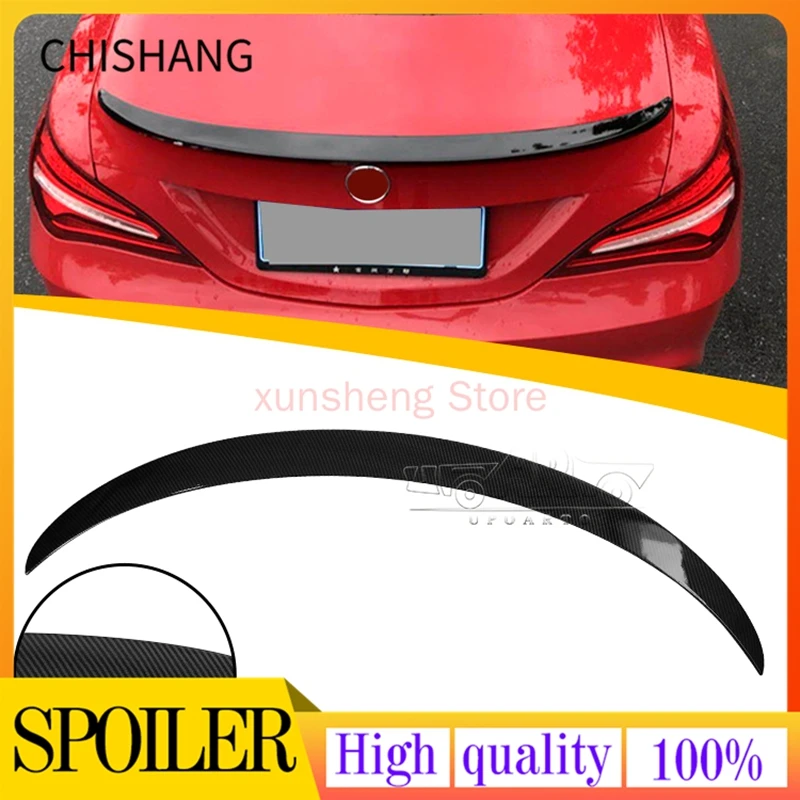 Car Spoilers Factory Supply ABS Carbon Fiber Rear Trunk Boot Lip Spoiler For Mercedes Benz W117 CLA 180 200 250 45 AMG