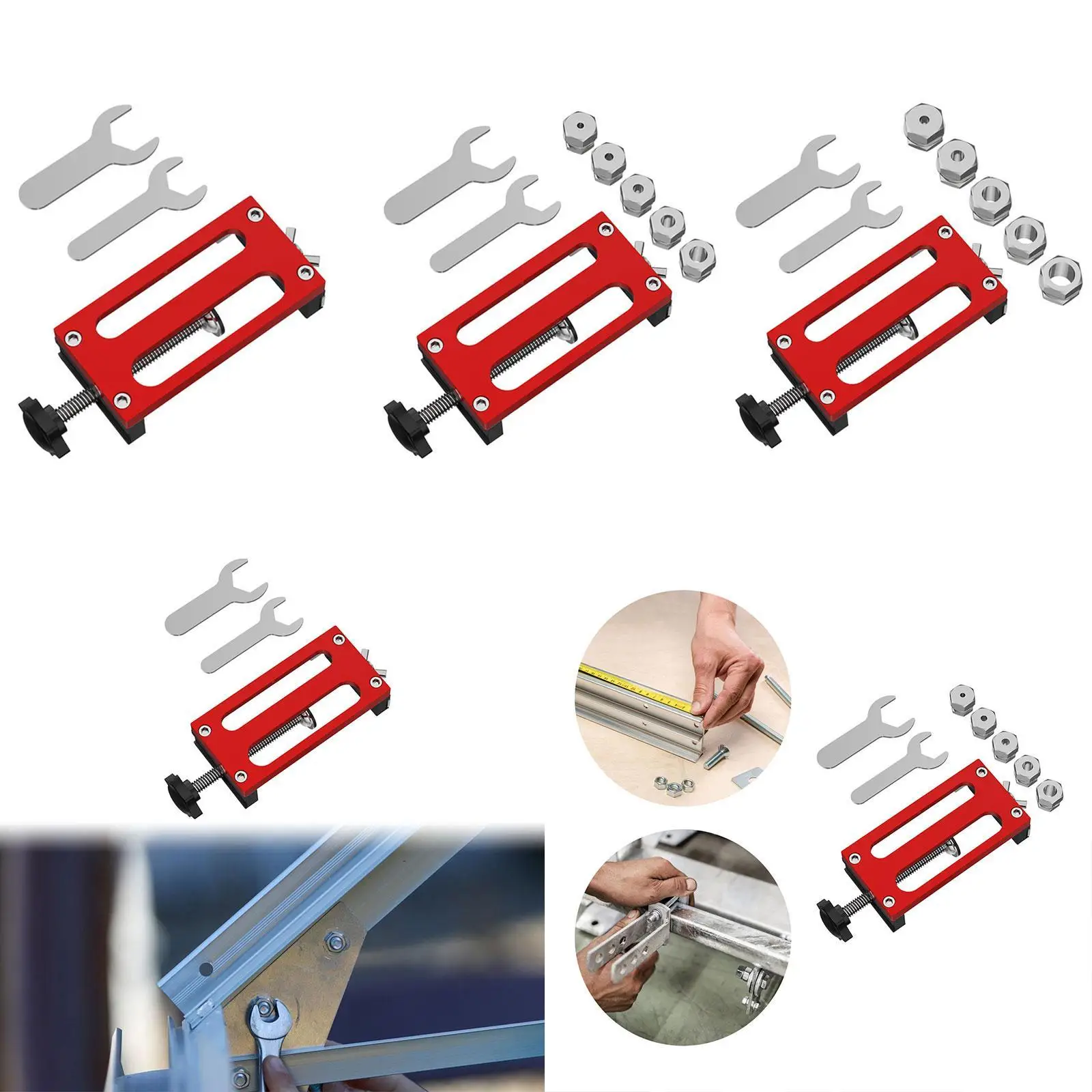 Drill Guide for Aluminum Profiles, Hole Jig and Puncher Tools