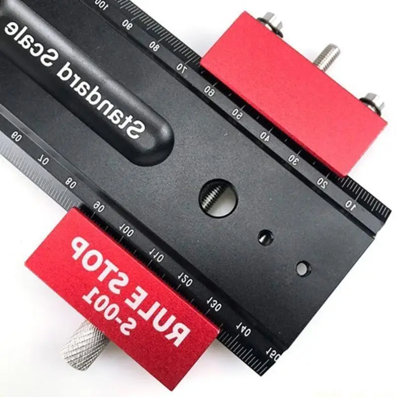 A2BE rusts  Resistant Aluminum Measuring Rule  with Clear Scale Carpenter Scriber Gauges Marking for Student & Craft Enthusiasts