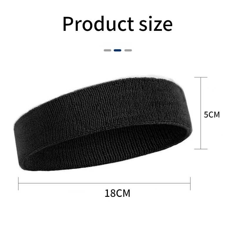 3PCs/set Mens Sports Headband Sweatband Stretch Elastic Outdoor Sport Sweat Headband Wristband Women Gym Running Tennis Headwrap