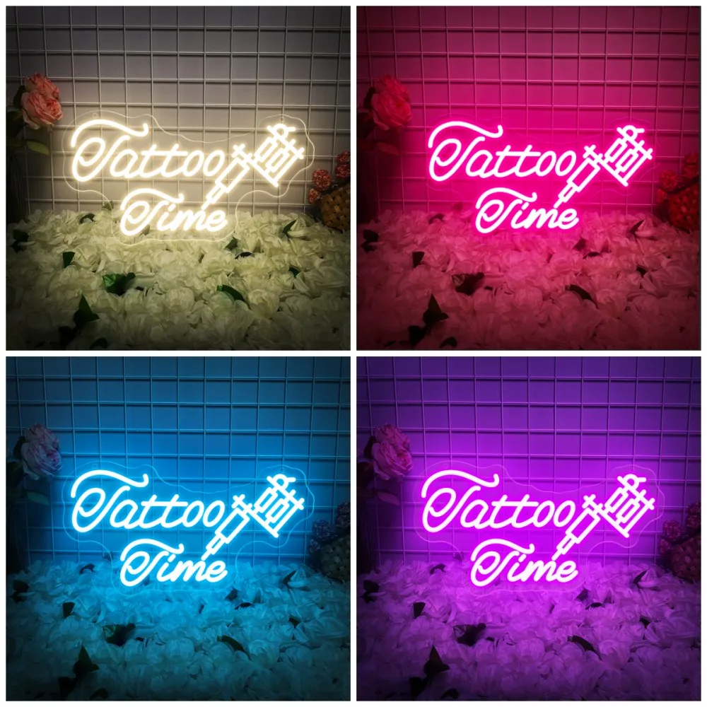 Tattoo Studio Neon Led Sign Tattoo Shop LED Neon Lights Beauty Salon Signs Room Wall Art Decor Neon Lights USB Tattoo Decoration