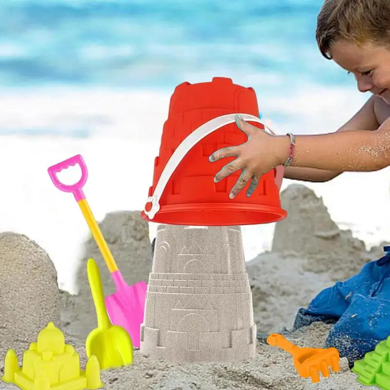 9pcs Beach Sand Toys Summer Beach Game Children Toys Beach Sand Toys Sand Bucket Beach Shovel Toys Swimming Pool Game Tool