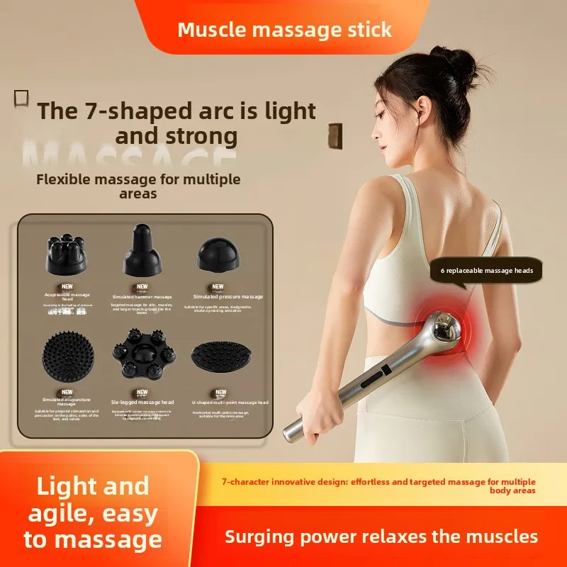 Smart Library Wholesale OEM Rechargeable Portable Massage Stick With USB Charging For Home Office Travel Use Deep Muscle Relief