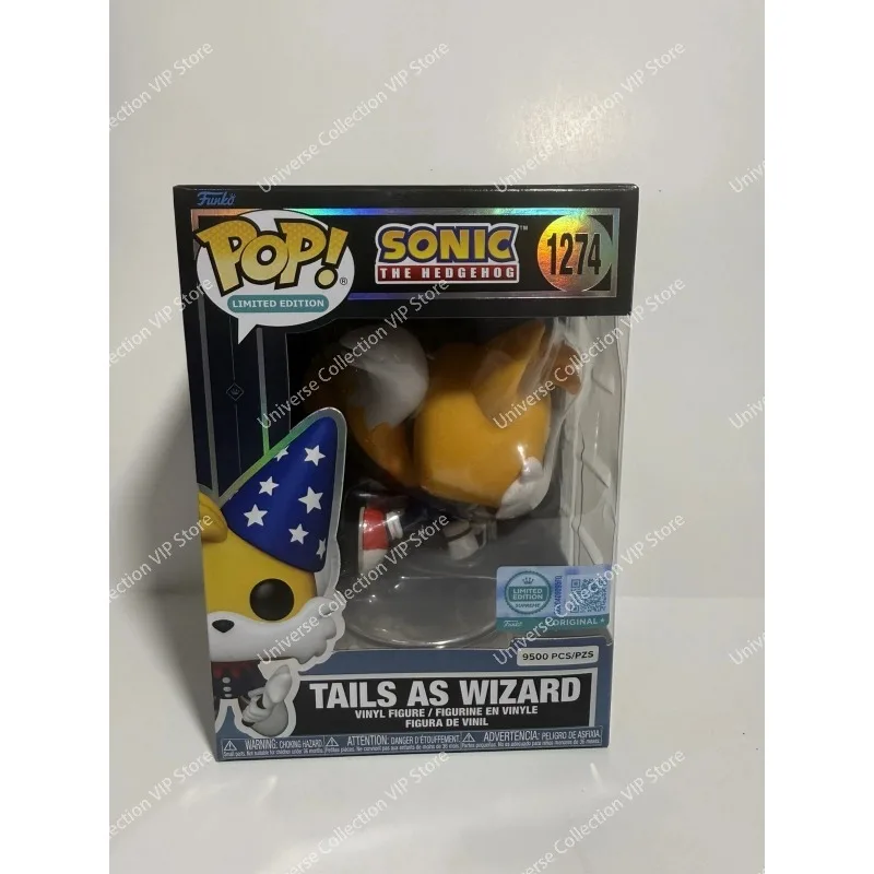 Funko Sonic Halloween LE 9500 Witch Sonic on Broom Wizard Tails Collectible Vinyl Figures Game Character Display Ornaments