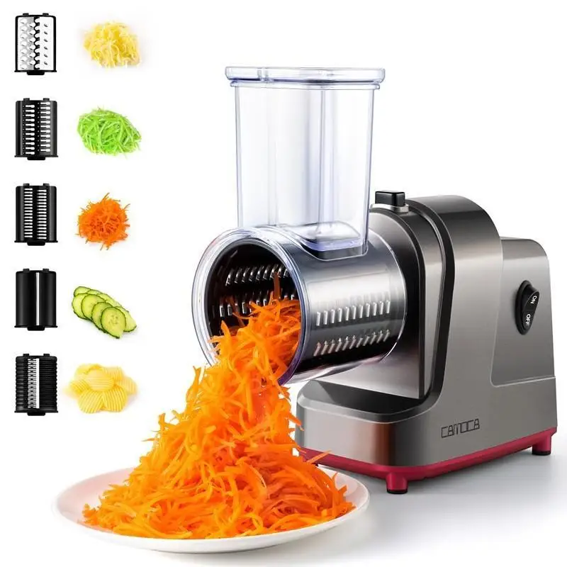 110V Electric Vegetable Cutter - Large Capacity Kitchen Slicer for Potatoes & Veggies, Multi-Function Home Food Processor