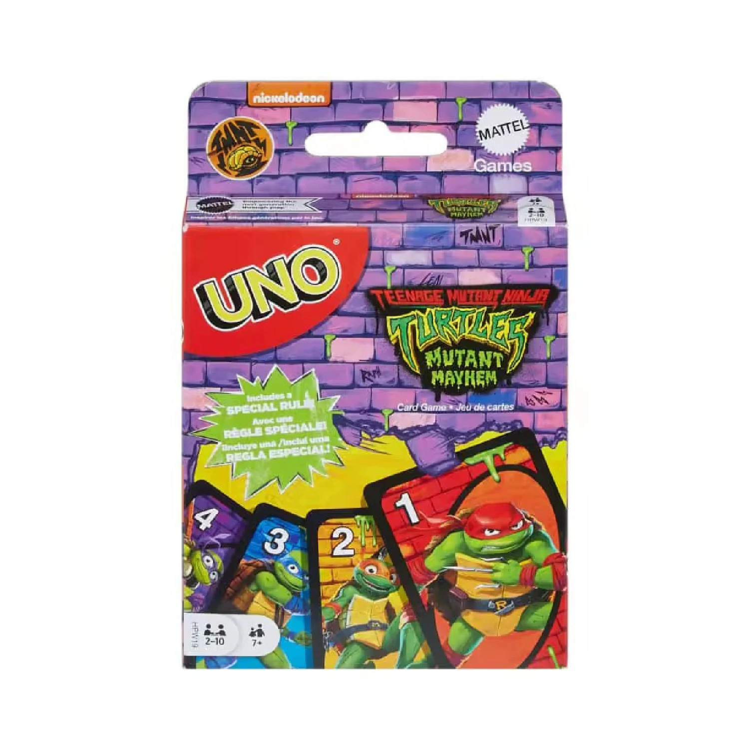 UNO Teenage Mutant Ninja Turtles Mutant Mayhem Gioco di carte per il giocattolo da tavolo notturno di famiglia