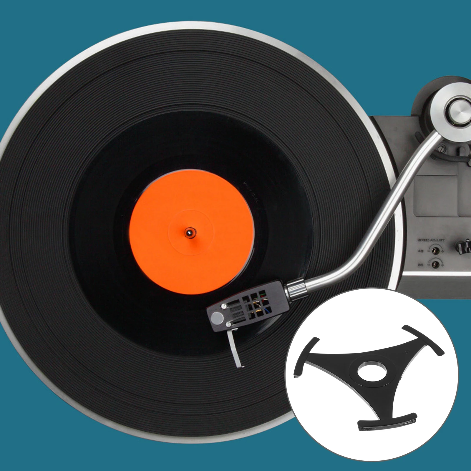 

45 to 33 Vinyl Record Adapter Triangle Center Hole Turntable Accessory Converter Disc Adapter Turntable Accessory