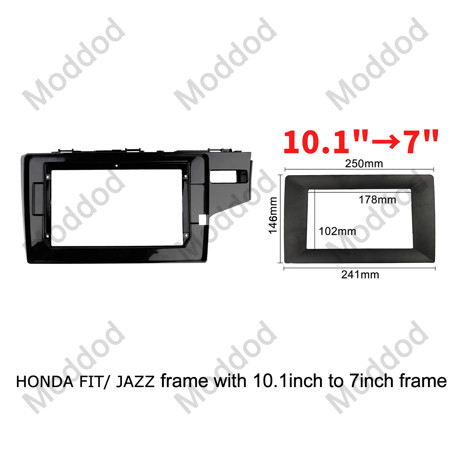 Car Radio Fascia For 2013-2015 HONDA FIT JAZZ 10.1 Inch Stereo DVD Player Install Surround Trim Panel Dashboard Kit Face Plate