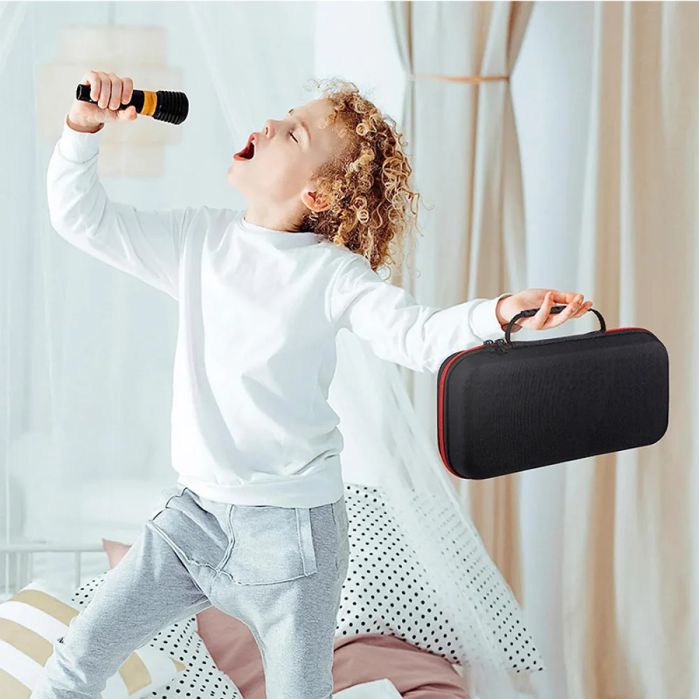 

Portable Microphone Storage Bag Hard EVA Multifunctional Charging Wire Earphone Accessories Protection Box Travel Bag Case