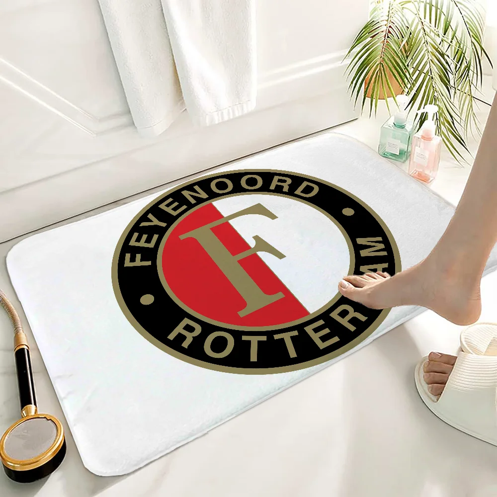 Bath Mat Rug Bathroom Foot Mat Non-slip Mat Small Floor Mats Door Mat Fc F-feyenoord-d Entrance Carpet for Kitchen Carpets Rugs