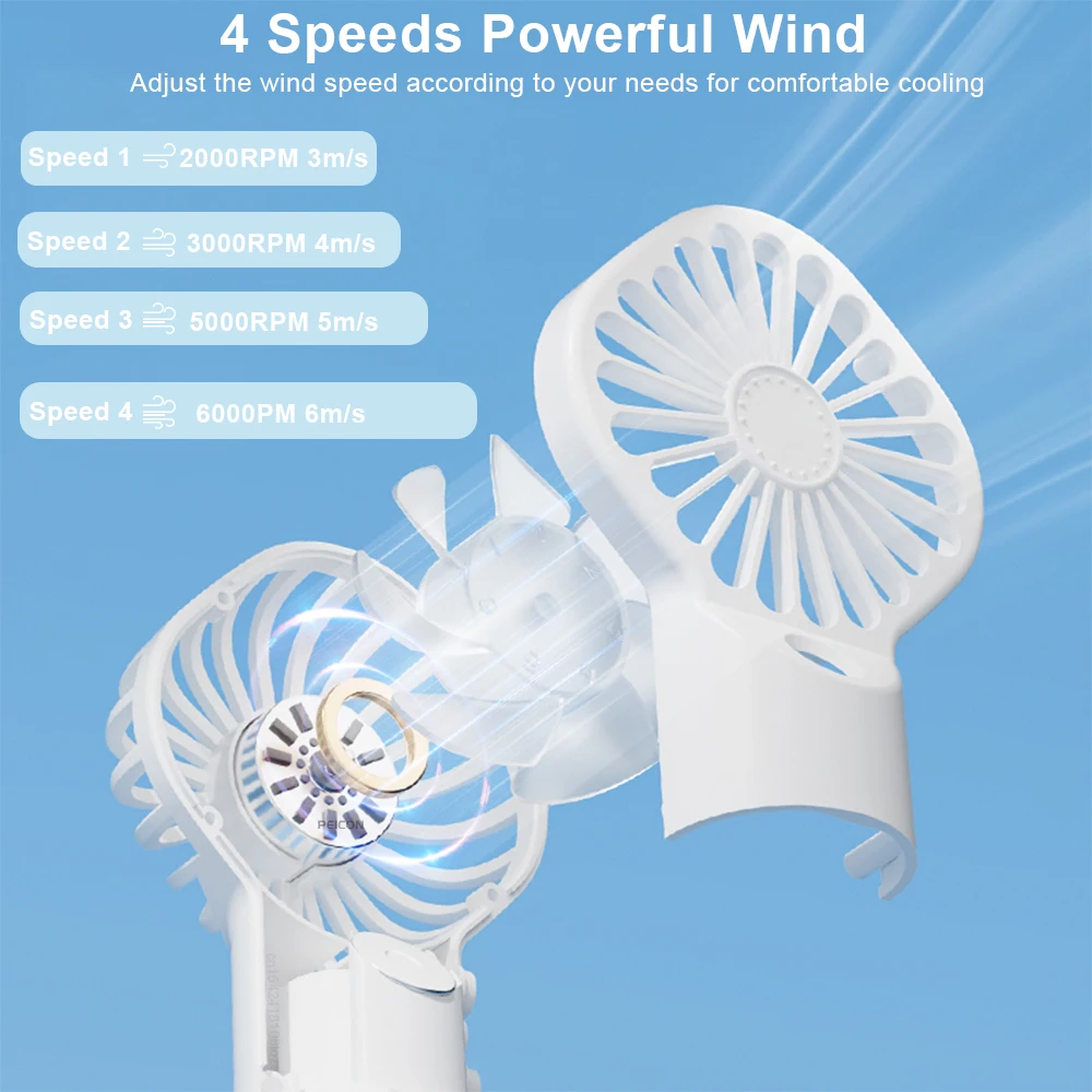Mini Humidifier Fan Portable Handheld Water Mist Fan USB Rechargeable Outdoor Personal Hand Fan Mini Pocket Spray Small Fans