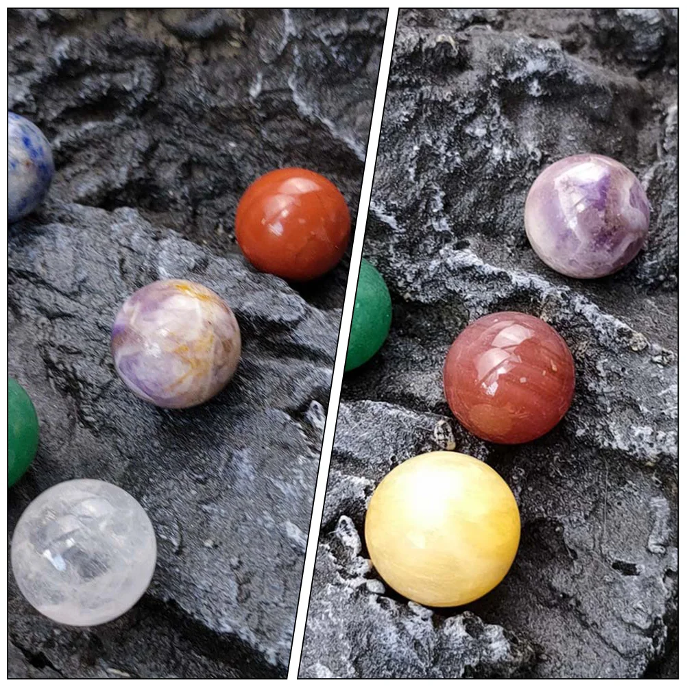 

1Set Round Crystal Stone Collection Durable Polished Cabochons Home Decor Desktop Stone Ornament Multi-Function Craft