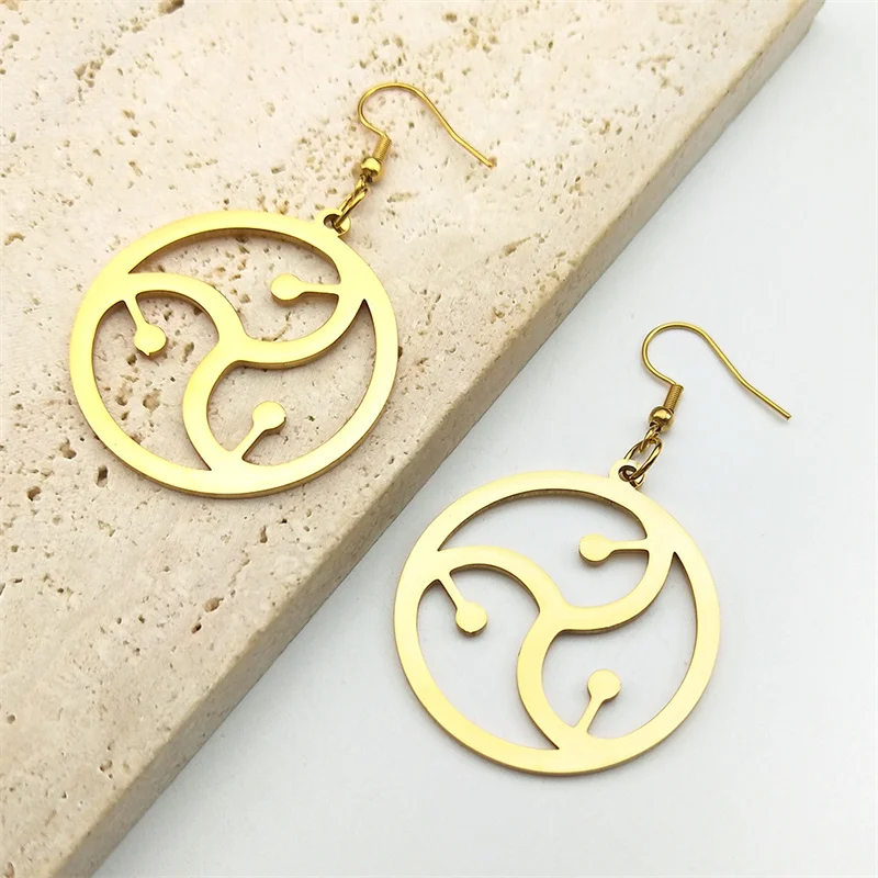 الهيب هوب Bdsm رمز الفولاذ المقاوم للصدأ أقراط للنساء الرجال الذهب اللون خمسون ظلال من رمادي شعار القرط مجوهرات الحفلات هدية