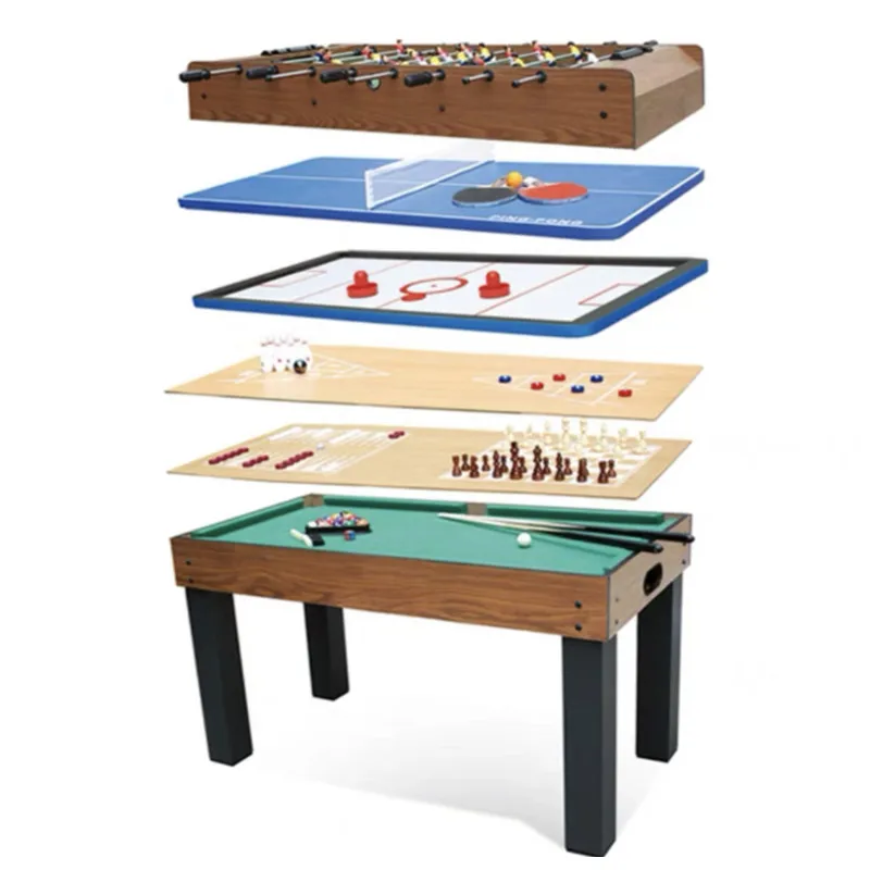 

1.4M Multi-functional Game Table Indoor Multi Combination Billiard Table Wooden Combo Game Table 8 In 1 With All Accessoires