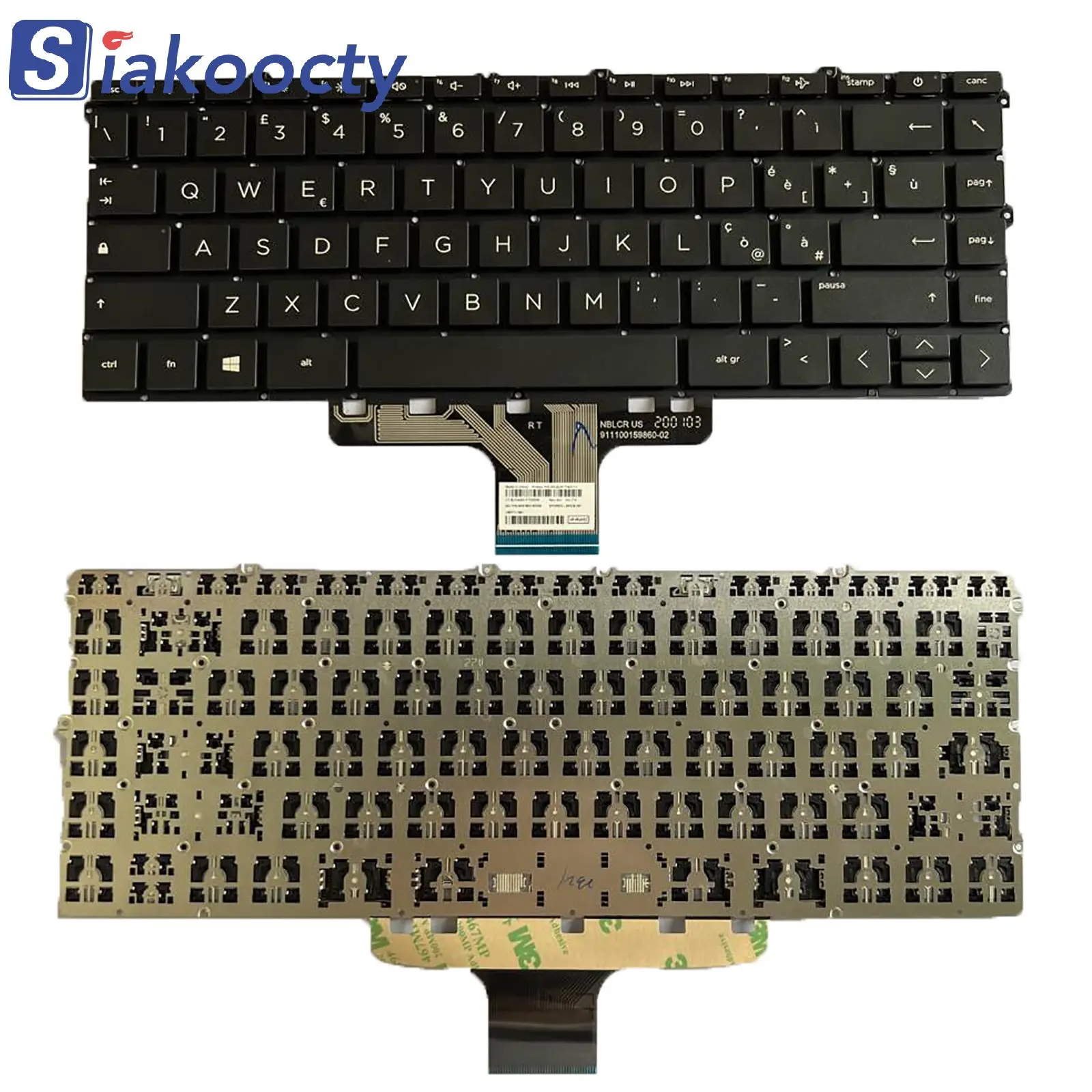 IT Keyboard for HP x360 14-DW 14-DV 14-DY 14M-DW TPN-Q244 Q234 I137 No Backlit italian