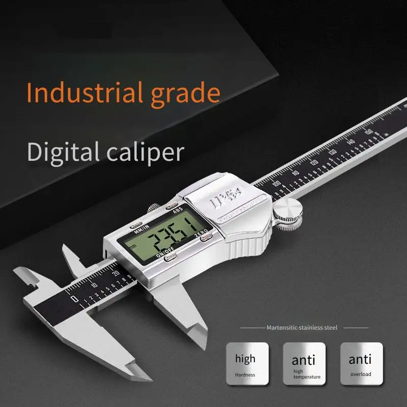 

Промышленный высокоточный цифровой штангенциркуль, водонепроницаемый электронный измерительный инструмент из нержавеющей стали, 0-6 дюймов, DIY