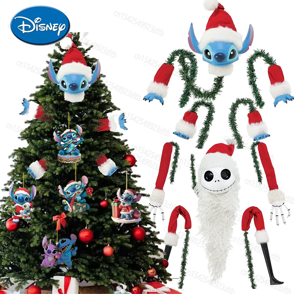 

5PCS Disney Stitch Christmas Tree Decoration Model Pendant Head Arms Legs Nightmare Before Christmas Hangings Home Decor Gifts