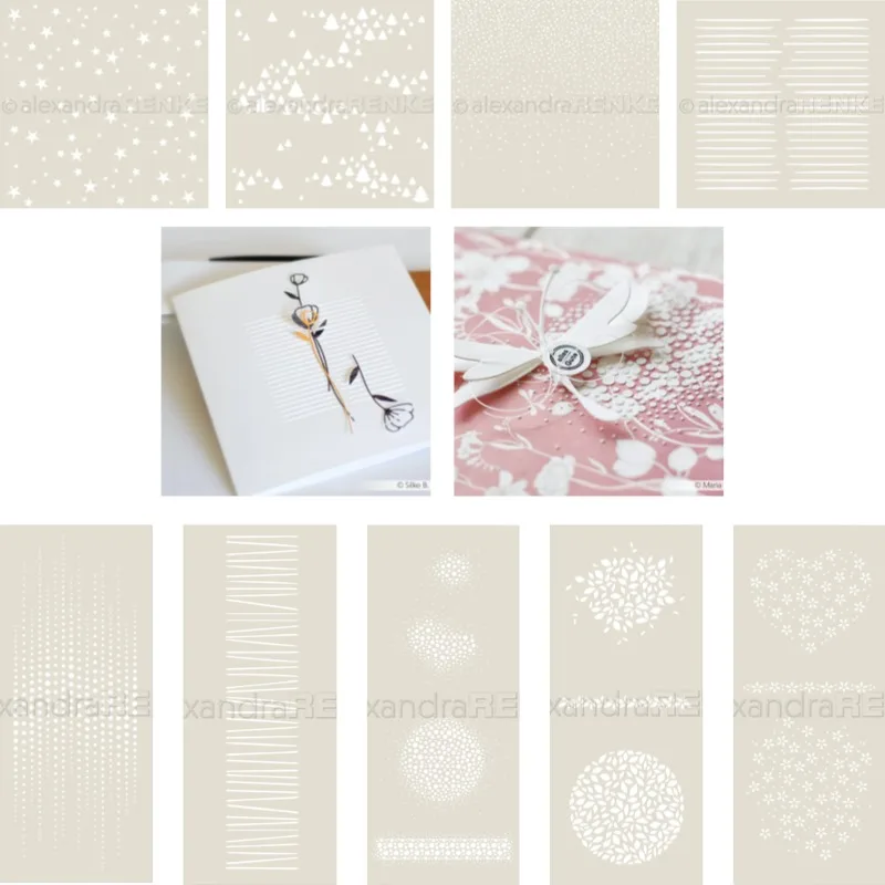 Snowfall Circular Bubbles Stars Patch Cut Metal Die and Stencil for Scrap Booking Stencil Album Paper DIY Gift Card Decoration