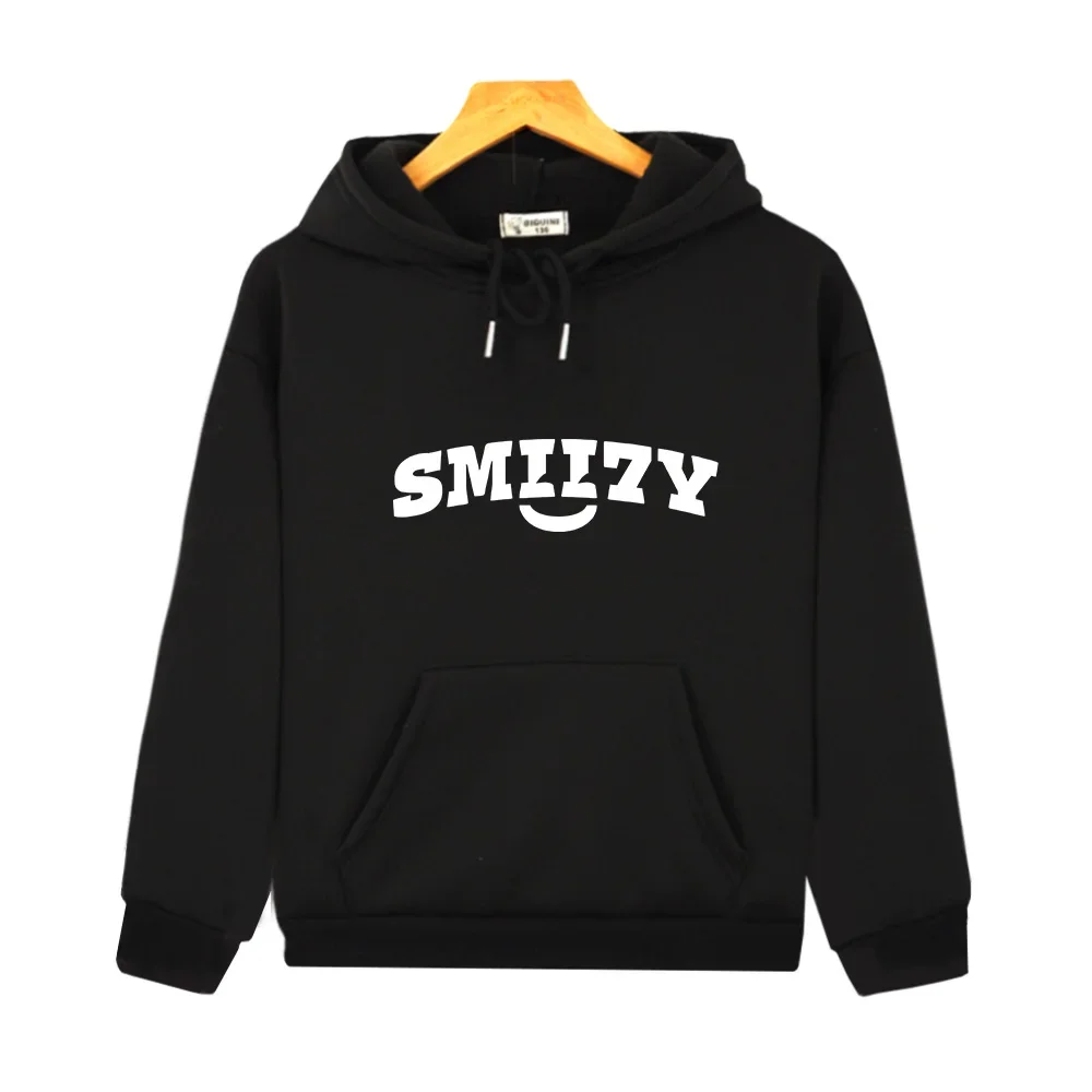 Smii7y Graffiti Letter Plus Velvet Kanye Sweatshirts Girls Boys Oversized Fleece Hooded Hoodies Unisex Cartoon Pullovers Popular