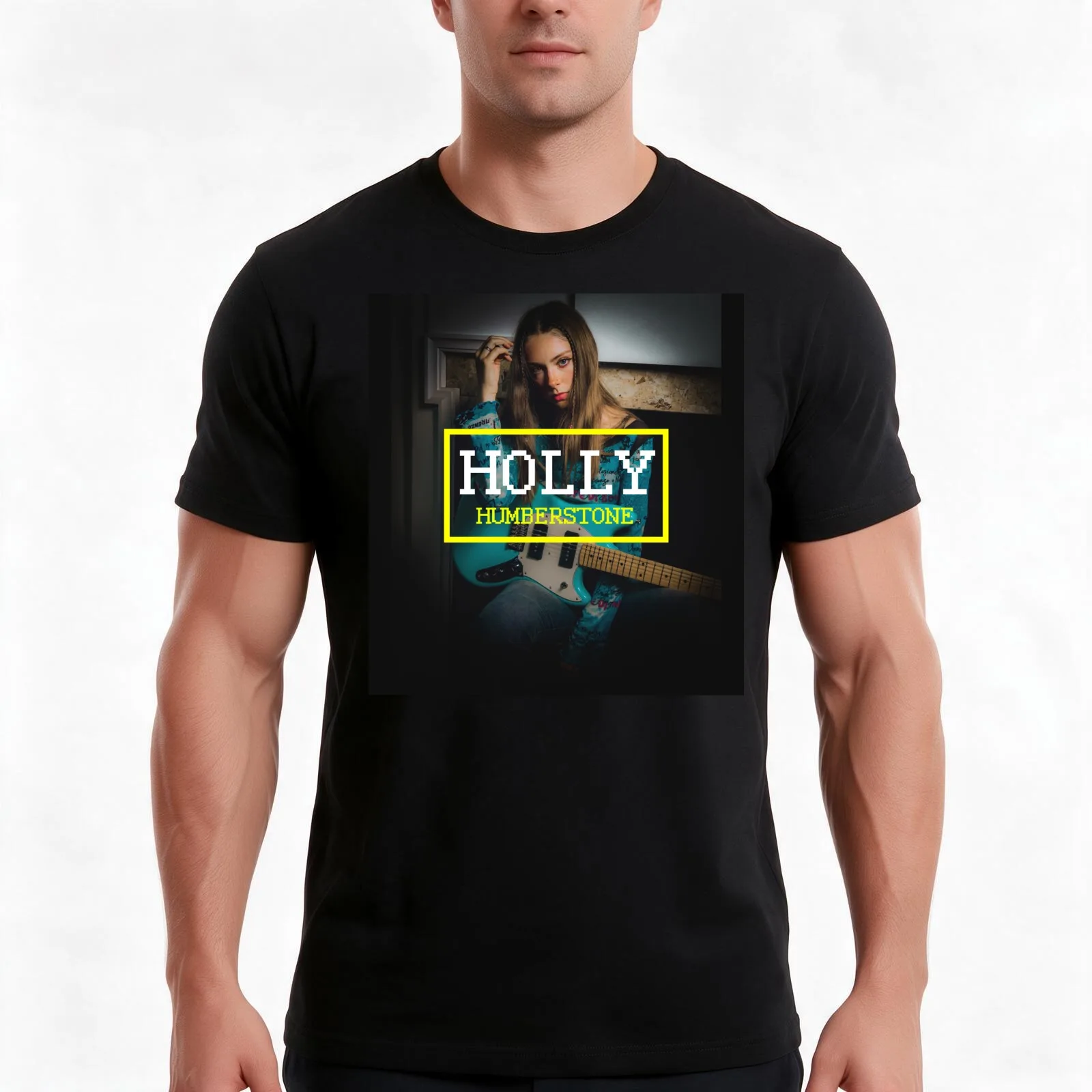 The Holly Wall T-Shirt, Summer Casual Cotton Tee, Oversized Streetwear Tops, Vintage Graphic Print, Loose Fit Short Sleeve