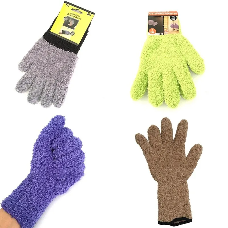 

1PCS New Knitted Inner Scrub Gloves Super Soft Microfiber Car Detailing Wash Mitt For Car Care Leather Panel Vinyl and Fabric