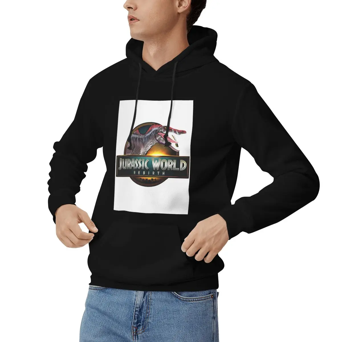 Jurassic World Rebirth Logo Dinosaurs Film Hoodies Men Women Casual Pullover Sweatshirt Fashion Long Sleeve Hooded Autumn Winter