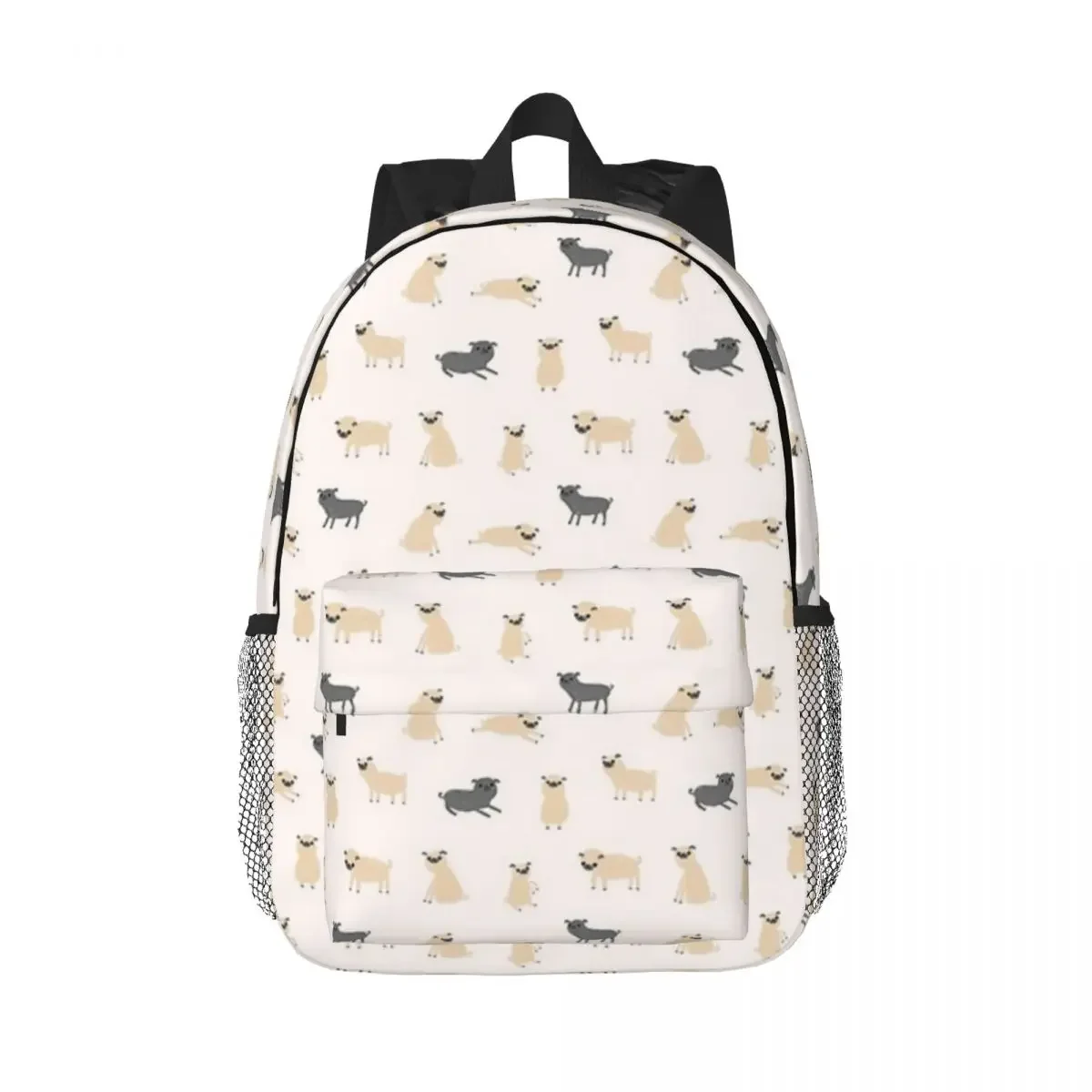 Pug Pattern Backpacks Boys Girls Bookbag Casual Students School Bags Laptop Rucksack Shoulder Bag Large Capacity