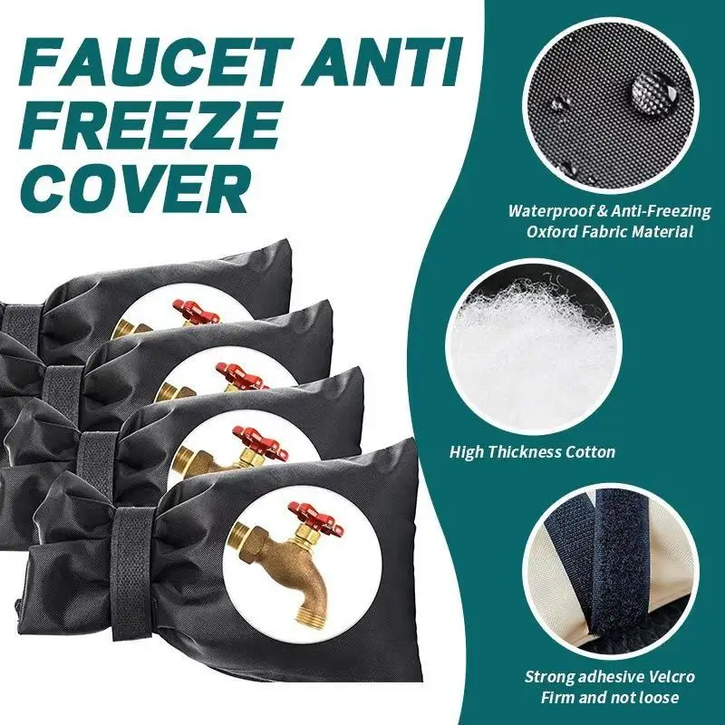 Outdoor Faucet Antifreeze Cover Waterproof Oxford Fabric Thick Cotton Winter Pipe Protection