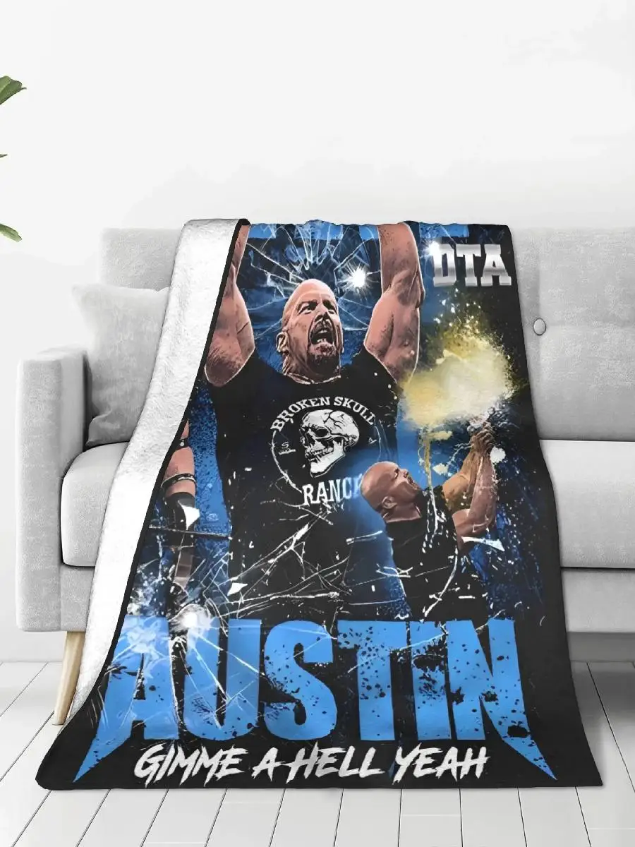 بطانية جيرسي ستون ستيف أوستن الباردة الناعمة للطلاب من القطيفة المطبوعة في الهواء الطلق من الفلانيل غطاء سرير للأريكة