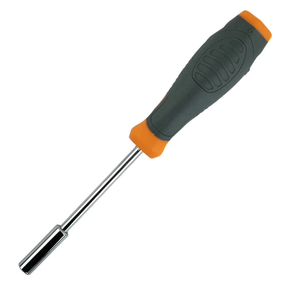 Non Slip Grip Screwdriver Handle with Magnetic Bit Holder and 6 35mm Hex Adapter Suitable for Socket Wrench and Other Tools