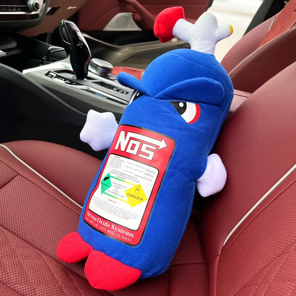 2024 New Car Neck Pillow Car Headrest for Driver Front Passenger Seat NOS Bottle Pillow Car Decor Headrest Cushion Plush Pillow image 6