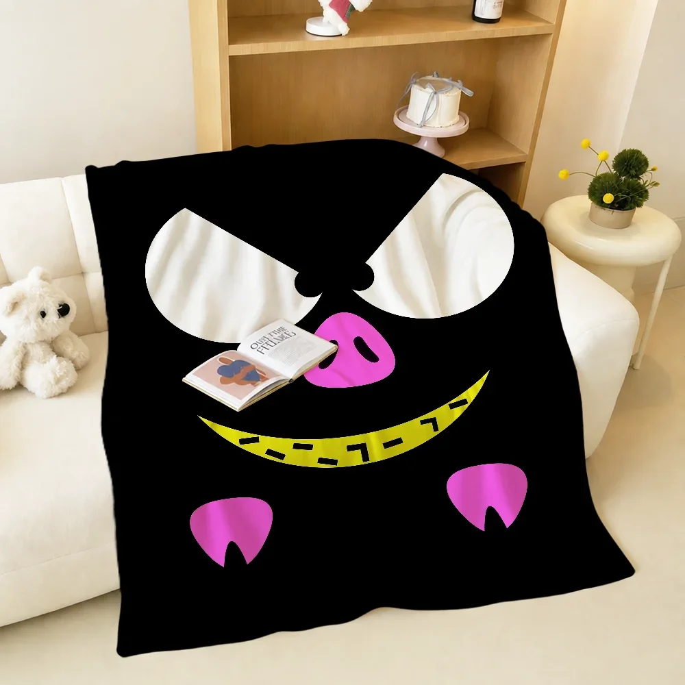 Cute Fun Cartoon Anime R-ranma P-chan Blanket Warm Soft Plush For Sofa Living Room Nap Home Bedroom Travel Gift Flannel Hogar