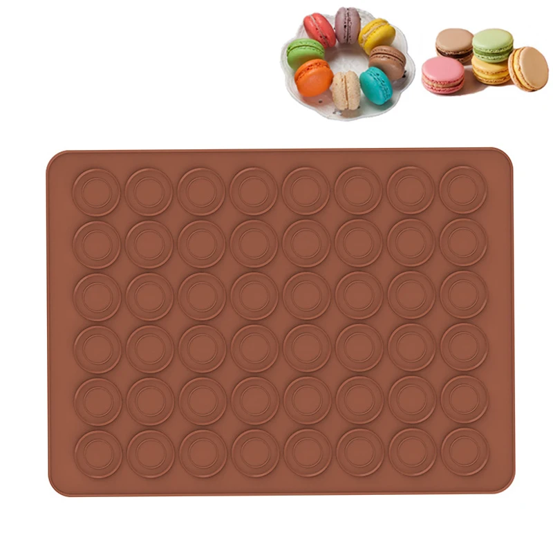 

48-cavity Macaron Mat Silicone DIY Macaron Dessert Pastry Sheet Kitchen Oven-use Baking Tools