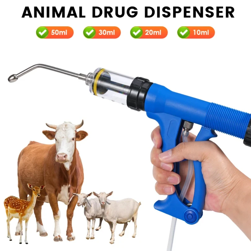 

Livestock Animal Dosing Device Feeding Gun Continuous Drench Infusion Device Pig Chicken Cattle 10/20/30/50ML Veterinary tools