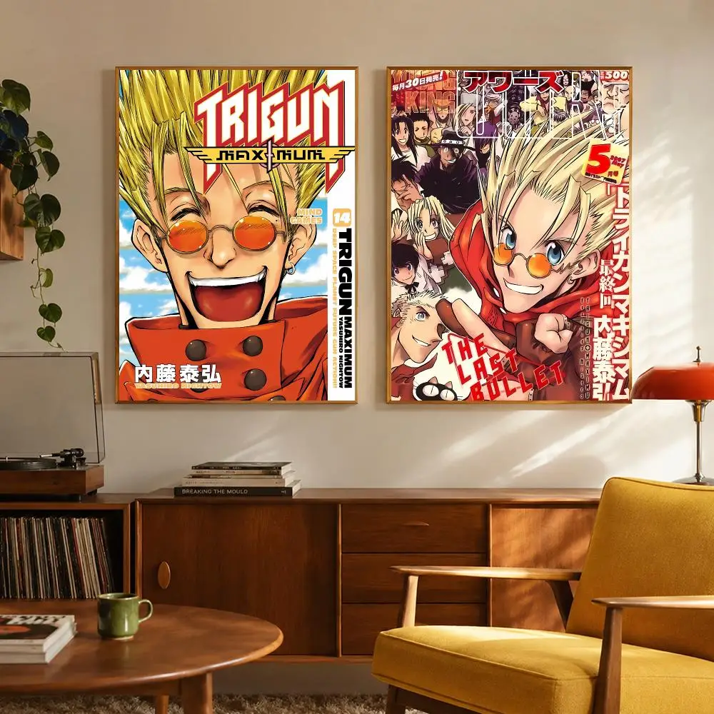 Space T-Trigun Poster Digital Solvent Print Waterproof PP Fade-Resistant Wall Art Room Decor Gift