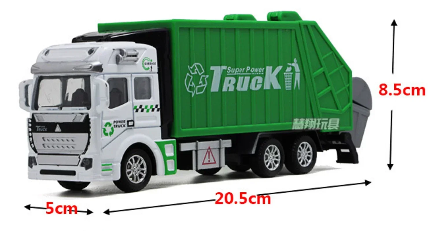 1:32 Garbage Truck Toy Car As Birthday Present Juguete Educational Clean Trash Car Kids Toys Gifts Free Shipping