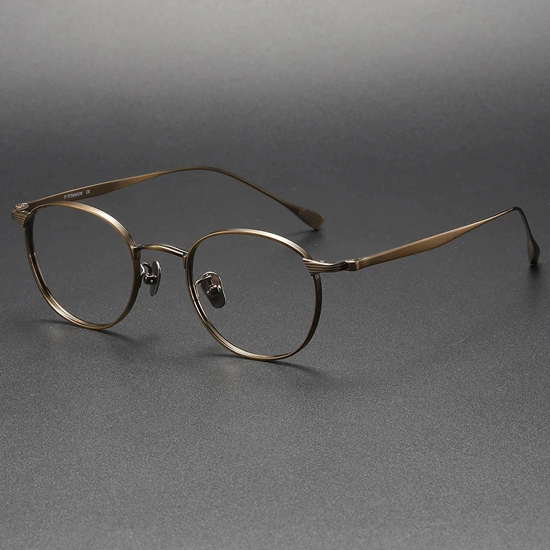 EYEVAN-Style Designer Vintage Pure Titanium Glasses Frame 7285 for Man Woman INS Artistic Retro Round Circle Eyeglasses Frames
